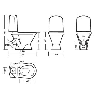 Унитаз  Sanita luxe Classic Comfort  WC.CC/Classic/2-DM/WHT.G/S1 белый